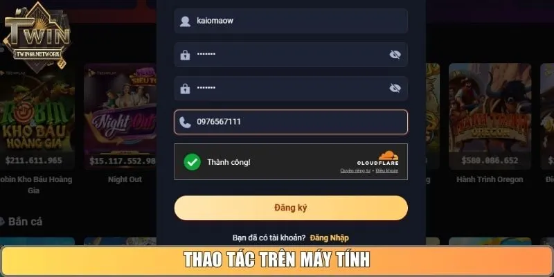 Thao tác trên máy tính